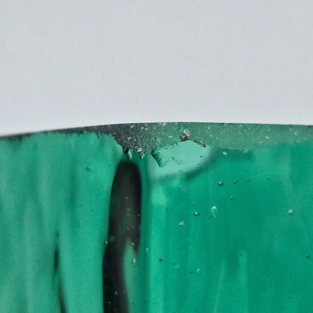 Vintage Early Blenko 3732 Pillow Vase Sea Green Textured Rectangular Art Glass